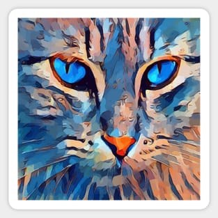 Cat Pop Art Kitty Lover Graphic Face Masks, Design Apparel & Home Decor Sticker